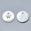 Natural White Shell Mother of Pearl Shell Charms LS-SSHEL-N036-053W-1