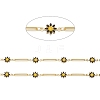 Handmade Golden Brass Enamel Link Chains CHC-K011-18G-01-2