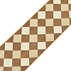 Dark Goldenrod Color Grosgrain Gingham Ribbon for Hair Bows X-SRIB-E002-38mm-6-3