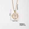Vintage Brass Pave Clear Cubic Zirconia Religion Cross Pendant Couple Necklaces EG3361-1-1