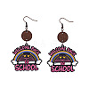 Teachers' Day Printed Wooden Dangle Earrings for Teachers FS-WG20E88-12-2