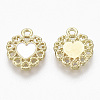 Golden Plated Alloy Enamel Pendants X-PALLOY-N154-04C-2