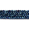 Electroplate Glass Beads Strands GLAA-H021-01A-FP03-2