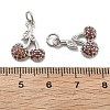 Brass Micro Pave Cubic Zirconia Pendants KK-U060-25P-3