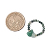 Natural Moss Agate Beaded Rings RJEW-TA00191-02-3