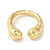 Rack Plating Brass Open Cuff Rings for Women RJEW-S407-06G-2