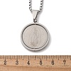 304 Stainless Steel Pendant Necklaces NJEW-Z058-01P-5