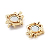 Brass Micro Pave Cubic Zirconia Magnetic Clasps KK-C066-08G-2