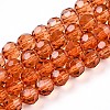 Baking Paint Transparent Glass Beads Strands LS-DGLA-A035-T6mm-A04-1