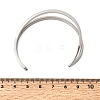 304 Stainless Steel Cuff Bangles for Women BJEW-D408-29P-3