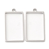 Non-Tarnish 304 Stainless Steel Open Back Bezel Rectangle Pendants STAS-Z040-06A-P-2