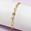 Brass Link Chain Bracelets for Women BJEW-K298-08G-3