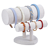 2 T Bar Wood Covered with Velvet Bracelet Display Stands with Heart Base ODIS-WH0099-66A-1