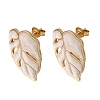 Brass Stud Earrings for Women KK-CBA9D38-05G-01-4