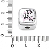 Printed Opaque Acrylic European Beads AC-CBA7C46-01C-3