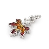 Brass Micro Pave Cubic Zirconia with Enamel Charms KK-G526-08P-2