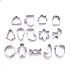 Non-Tarnish Stainless Steel Christmas Theme Mixed Pattern Cookie Candy Food Cutters Molds DIY-H142-14P-1