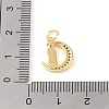 Brass Micro Pave Clear Cubic Zirconia Charms KK-E111-32D-G-3