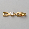 Brass Watch Band Clasps KK-WH0056-90G-1