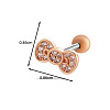 Brass Micro Pave Clear Cubic Zirconia Bowknot Cartilage Earrings WG7D5C2-24-2