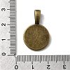 Flat Round Alloy Pendant Cabochon Settings PALLOY-N0088-27AB-NF-3