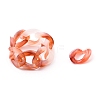 Acrylic Curb Chains Finger Rings RJEW-JR00311-04-2