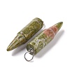 Natural Unakite Pointed Pendants G-D850-16-3