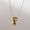 Brass Chunky Initial Pendant Necklaces WG97A63-06-1