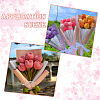 9Pcs 3 Colors Polyester with Iron Wire Artificial Tulip Flower AJEW-SC0031-42A-6