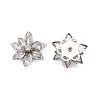 Acrylic Rhinestone Flower Flat Back Cabochons X-RSB027-06-2