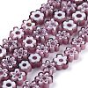 Handmade Millefiori Glass Bead Strands LAMP-J035-6mm-10-1