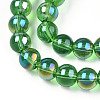 Electroplate Transparent Glass Beads Strands GLAA-T032-T8mm-AB07-2