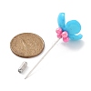 Acrylic Beaded Flower Lapel Pin JEWB-BR00086-4