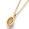 304 Stainless Steel Pendant Necklaces NJEW-O108-04G-2