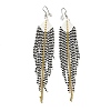 Bohemia Woven Glass Seed Bead Dangle Earrings EJEW-A046-04A-1