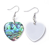 Abalone Shell/Paua Shell Dangle Earrings EJEW-K081-02A-2