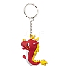 2Pcs 2 Styles Cartoon Dragon PVC Plastic Keychain KEYC-JKC00674-4