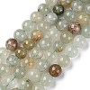 Natural Green Rutilated Quartz Beads Strands G-Q1001-A03-03-1