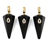 Natural Obsidian Pointed Pendants GG-CBA19F2-02G-08-1
