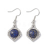 Natural Dyed Lapis Lazuli Vase Dangle Earrings EJEW-A092-01P-05-2