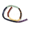 Chakra Natural Red Jasper & Yellow Jade & Green Aventurine & Tiger Eye & Sodalite & Amethyst Beads Strands G-NH0002-E02-6mm-4