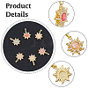 6Pcs 6 Colors Rack Plating Brass Pendant KK-DC0004-98-4