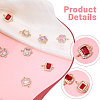 12Pcs 6 Colors Glass Connector Charms FIND-CA0010-64-4