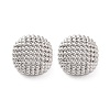 Rack Plating Half Round Brass Stud Earrings EJEW-M029-08P-1