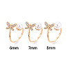 Butterfly Brass Micro Pave Clear Cubic Zirconia Cuff Ring Settings KK-T076-31G-4