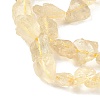Raw Rough Natural Lemon Quartz(Heated) Beads Strands G-M453-D05-4