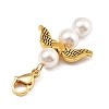 Angel Shell Pearl & Alloy Pendant Decoration HJEW-JM02402-5