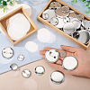 100 Sets 4 Styles Flat Round Sublimation Blank Badge Button Parts DIY-TA0013-64-8