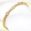 304 Stainless Steel Pave Clear Cubic Zirconia Heart Hinged Cuff Bangles for Women SA-CBAF851-03G-3