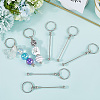10Pcs Iron Bar Beadable Keychain Clasps AJEW-SC0003-89P-3